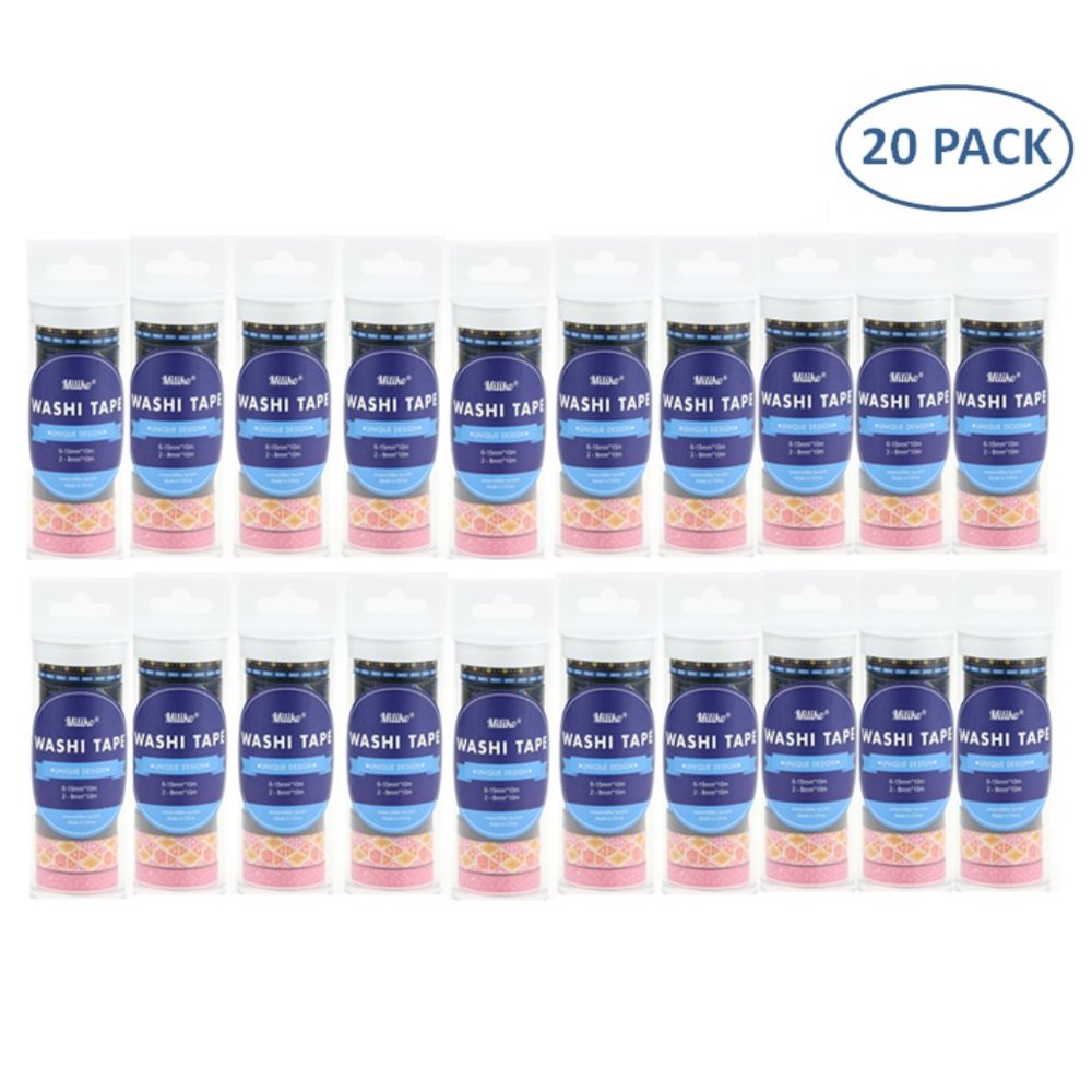 MILIKO ABSTRACTION COLLECTION WASHI TAPE SET(20PK)